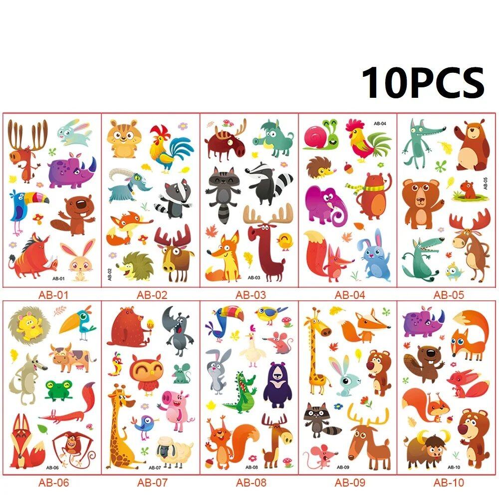 10-Pack Waterproof Temporary Tattoo Stickers for Kids and Soccer Fans, Fake Tattoos for Adults and Kids, Arm Covers, Color: Parallel Import