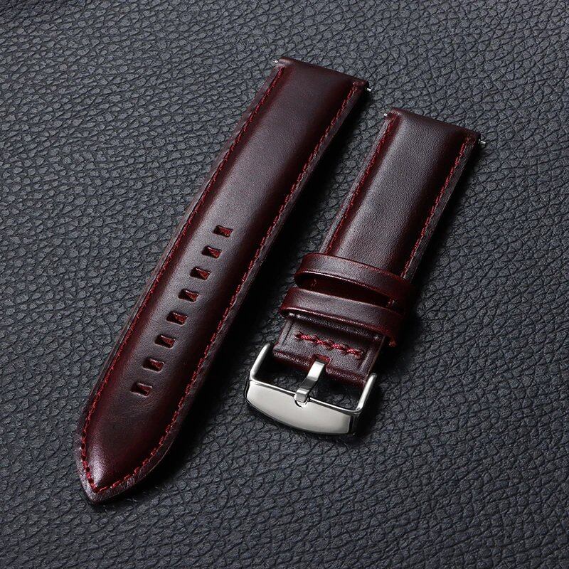 Vintage cowhide leather watch band, genuine leather, 18mm, 20mm, 22mm, 24mm, 26mm, unisex, dark brown, for men and women, band color: mm, parallel import