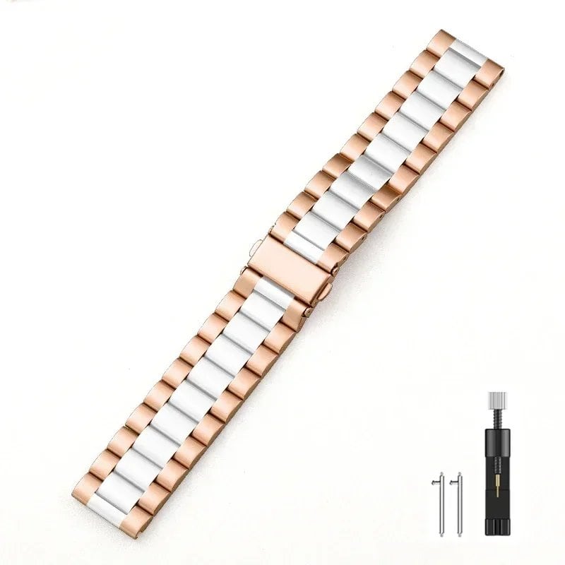 22mm Metal Strap, Premium Stainless Steel Wristband for Garmin Forerunner 265, 965, 955, 255, Music, and Garmin Venu 3/2 Accessories, Band Color: Parallel Import