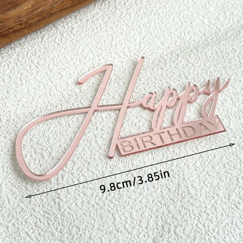 Set of 1, 3, or 5 Acrylic Birthday Queen Gold Cake Topper for Happy Birthday Party Side Cake Decorations. Size: Parallel Import.
