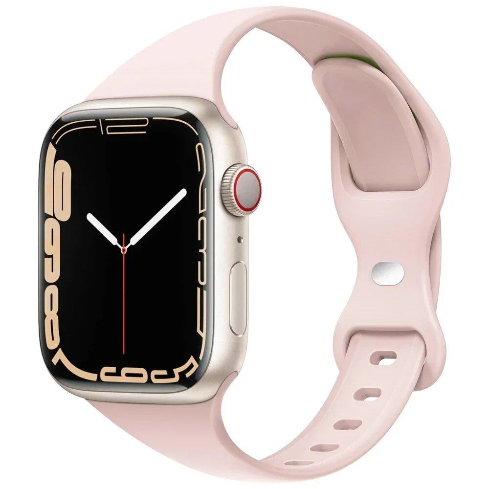 Waterproof Slim Silicone Sport Band for Apple Watch Ultra 49mm/Series 9-8-7 (41mm/45mm/44mm/40mm) - Compatible with iWatch 10 (46mm/42mm) Band Color: mm; Ships from: Parallel Import