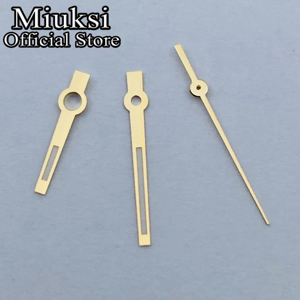 Miukushi Silver, Rose Gold, Blue, Black, Red Watch Hands with Green Luminous Hands, Compatible with NH35, NH36, ETA2824, 2836, PT5000, and Miyota 8215 Movements, Parallel Import
