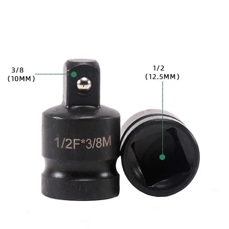 1/2" 3/8" 1/4" 3/4" Air Wobble Socket Extension Adapter for Electric Wrenches, Air Impact Wrench Conversion Socket, Ratchet Drive Joint, Color: Parallel Import