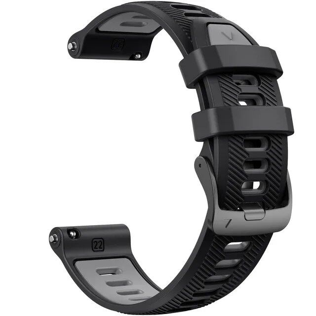 22mm Garmin Official Silicone EasyFit Strap for Forerunner 955/945, Original Bracelet, Forerunner 965 Watch Strap, Compatible with Instinct 1/2, Band Color: Parallel Import