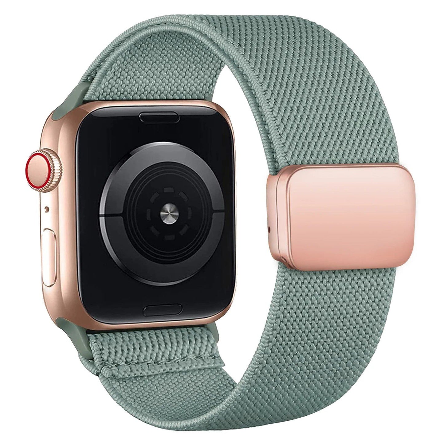Magnetic Loop Band for Apple Watch, 40mm, 44mm, 45mm, 49mm, 41mm, 38mm, Compatible with iWatch Ultra 2 Series 9/8/7/3/SE, Nylon Bracelet with Scrunch, Band Color: Parallel Import