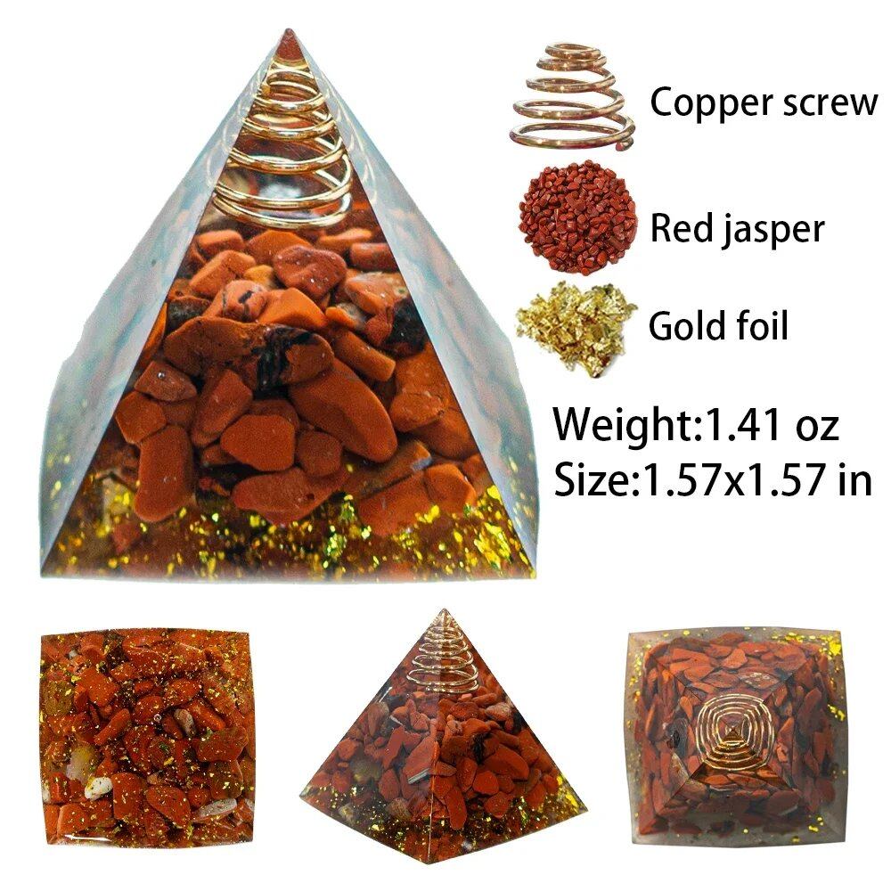 1.57-inch Natural Crystal Pyramid, Energy Crystal Amethyst, Reiki Healing, Chakra, Resin Pyramid, Meditation Tool, Home Decor, Size: 1 Piece; Parallel Import