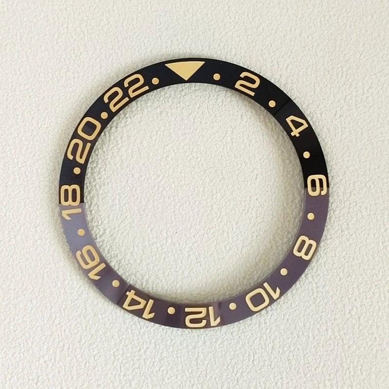 38mm High-Quality Ceramic Bezel with Popular GMT Two-Tone Insert Ring, Inner Diameter 30.5mm, Compatible with 40mm Men's Watches, Color: 0, Parallel Import