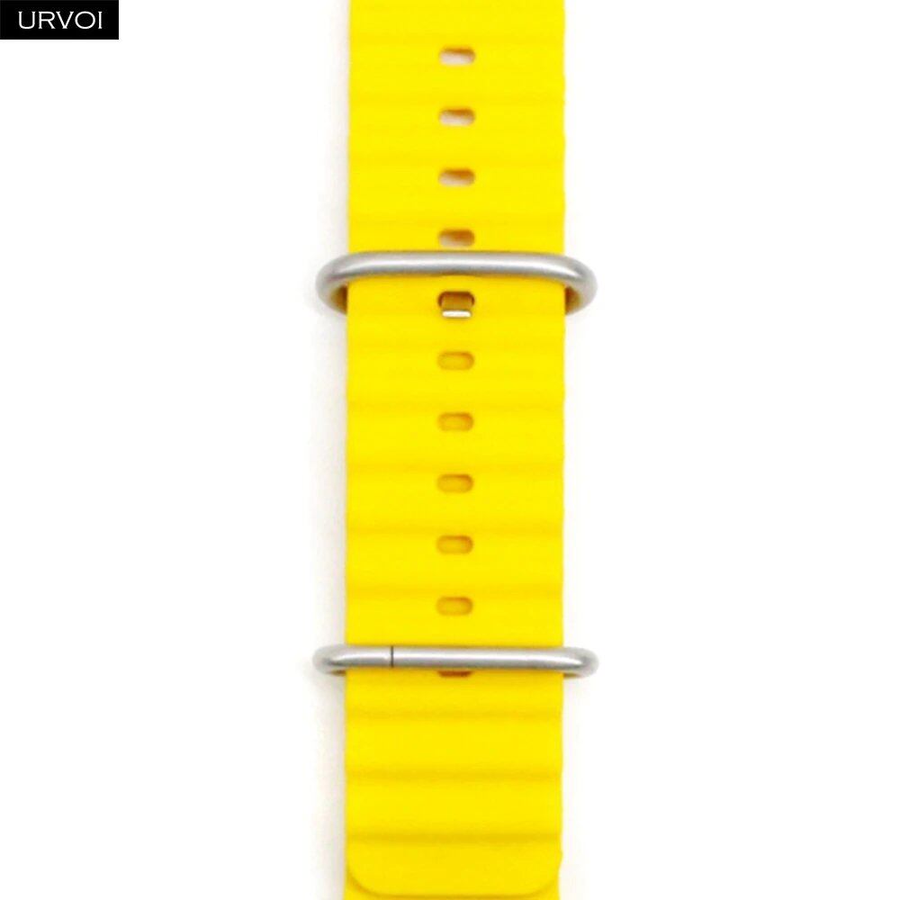URVOI アップルウォッチ Ultra 2 対応 バンド シリーズ 10/9/8/7/6/SE/5/4/3/2/1 用 シリコーンストラップ iWatch スポーツ オーシャンバンド 42mm/44mm/45mm/46mm/49mm サイズ:Apple Watch対応;バンドカラー:;バンド幅:42mm 44mm 45mm 49mm 並行輸入品