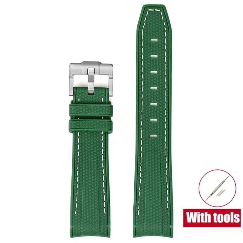 20mm Diving Strap with Curved Ends for Omega and Swatch Moonwatch, Silicone Rubber, Compatible with Rolex, Men's and Women's, Band Color: 20mm; Band Width: 20mm, Parallel Import