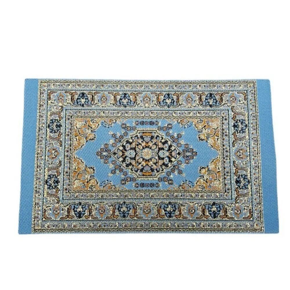 1/12 Scale Turkish Miniature Woven Rug, Dollhouse Carpet, Play House, Mini House Decoration, Floor Mat, Doll Accessories, Parallel Import