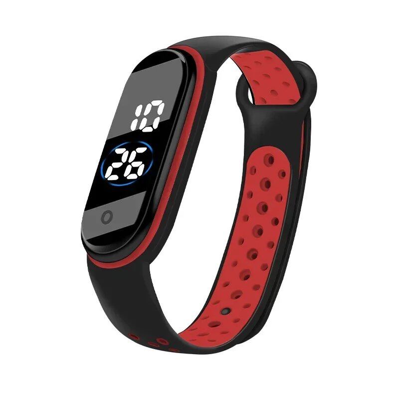 Kids' Fashion Sports Watch, Waterproof LED Digital Wristwatch with Ultra-Lightweight Silicone Slap, Unisex, for Kids and Teens, Parallel Import