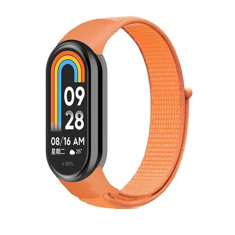 Xiaomi Mi Band 9/8/7/6/5/4/3 対応 ナイロンループストラップ NFCスマートウォッチ用交換バンド スポーツリストバンド サイズ:Mi Band 並行輸入品