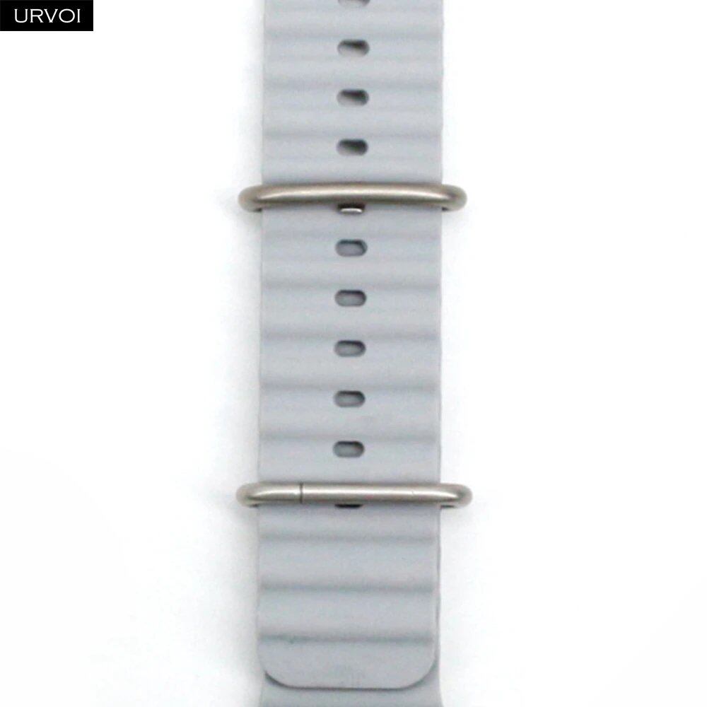 URVOI アップルウォッチ Ultra 2 対応 バンド シリーズ 10/9/8/7/6/SE/5/4/3/2/1 用 シリコーンストラップ iWatch スポーツ オーシャンバンド 42mm/44mm/45mm/46mm/49mm サイズ:Apple Watch対応;バンドカラー:;バンド幅:42mm 44mm 45mm 49mm 並行輸入品