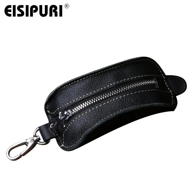 EISIPURl 100% 本革 キーウォレット ポーチ ビジネス メンズ ドア 車 キーケース バッグ ホルダー 男性用 キーホルダー キーオーガナイザー ハウスキーパー 並行輸入品