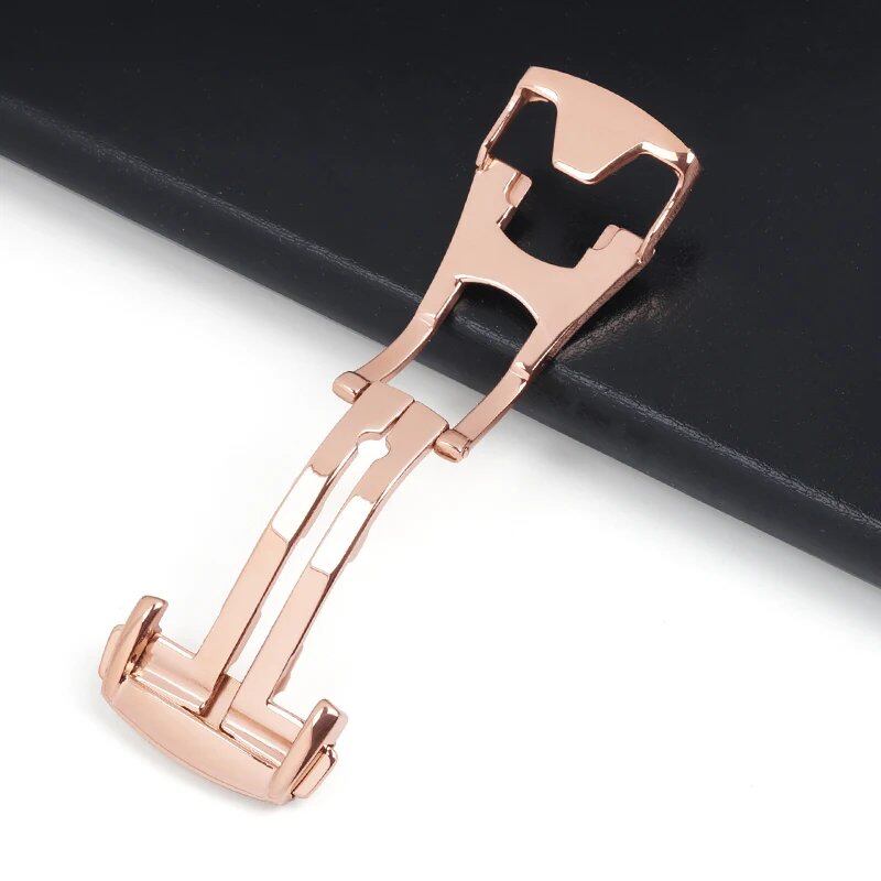 16mm, 18mm, 20mm Stainless Steel Watch Buckle - Leather/Rubber Watch Band for Omega, Deployment Clasp, Butterfly Button, Accessories, Size: Unbranded; Band Color: mm, Parallel Import