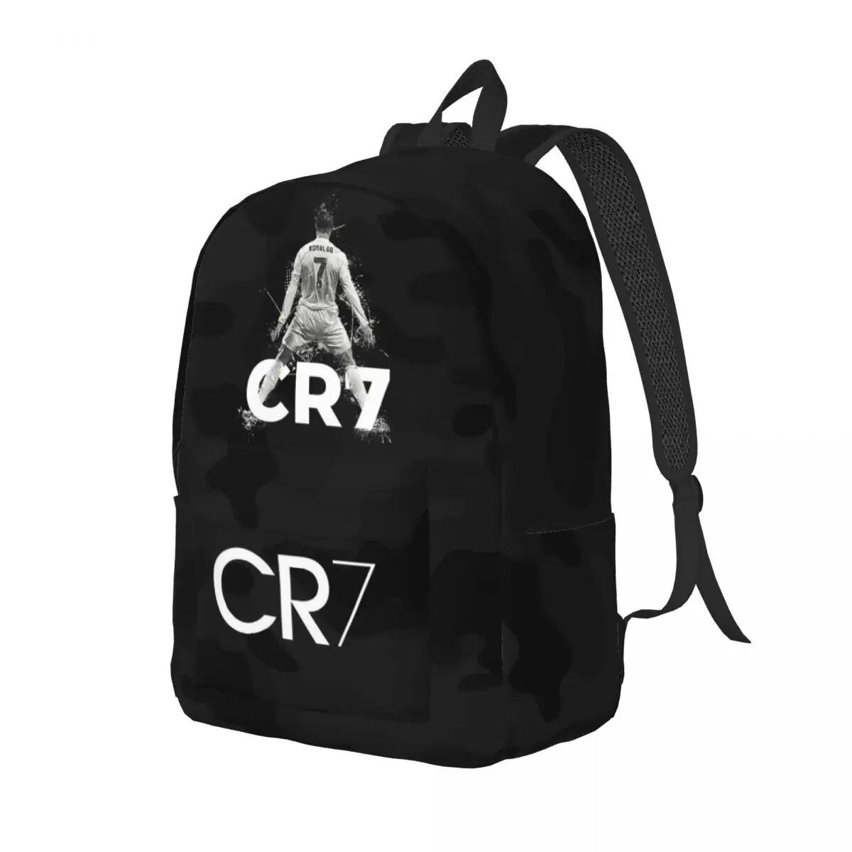 Soccer Legend CR7 Cristiano Ronaldo Backpack for Men and Women, Fashionable, High School Student, Work, Daypack, Laptop Compatible, Shoulder Bag, Sports, Size: Parallel Import