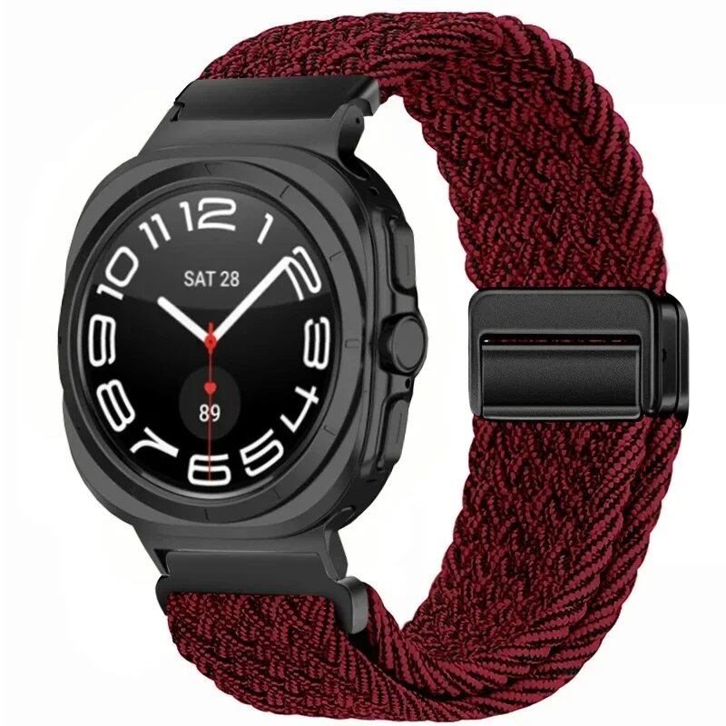 Replacement Nylon Loop Strap for Samsung Galaxy Watch Ultra (47mm) with Magnetic Buckle, Compatible with Galaxy Watch 7 Ultra, Band Color: Compatible with Galaxy Watch Ultra; Band Width: Compatible with Galaxy Watch Ultra (Parallel Import)