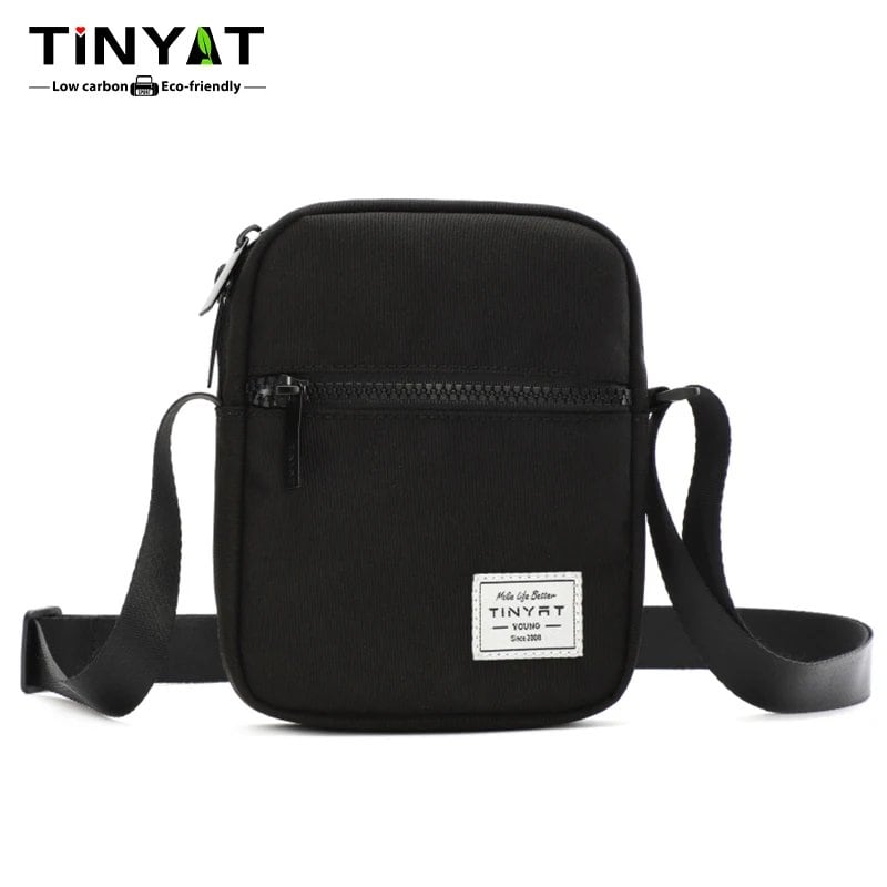 TINYAT メンズ カジュアル チェストバッグ ソリッドカラー クロスボディ スリングバッグ 軽量 ミニ ショルダーメッセンジャーバッグ 携帯電話入れ 通学用 色:;発送元: 並行輸入品