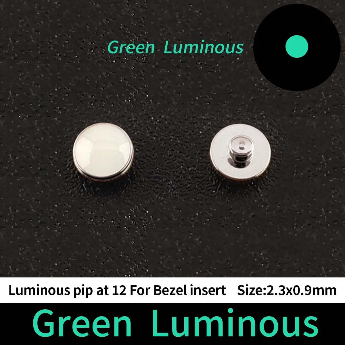 Green and Blue Luminous Spot for 12 o'clock Ceramic Bezel Insert; Ships from: Parallel Import