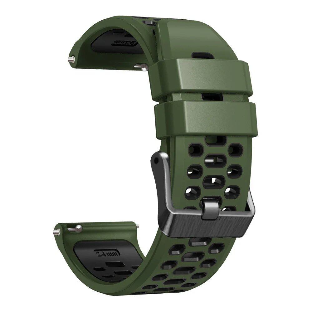 24mm Breathable Silicone Strap Replacement for Suunto 9 Baro / 7 / D5 / Spartan Sport Wrist HR Smartwatches, Size: Parallel Import