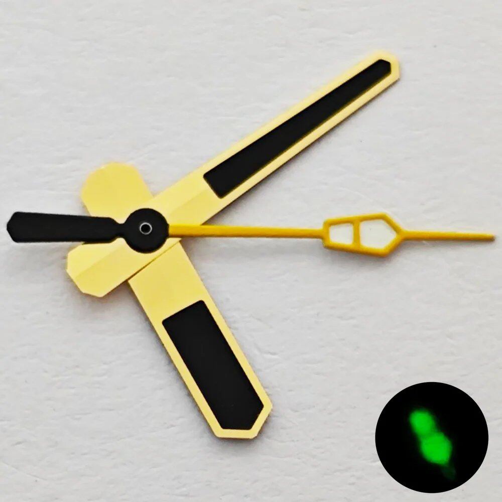Riccias NH35 Watch Hands, Silver, Black, Gold, Rose Gold, Green Luminous, Compatible with NH35 and NH36 Movements, Parallel Import