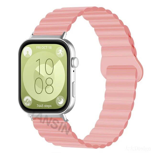 Magnetic Silicone Strap Wristband Replacement Band for Huawei Watch Fit 4 / 4Pro / 3. Band Color: ; Ships from: Parallel Import