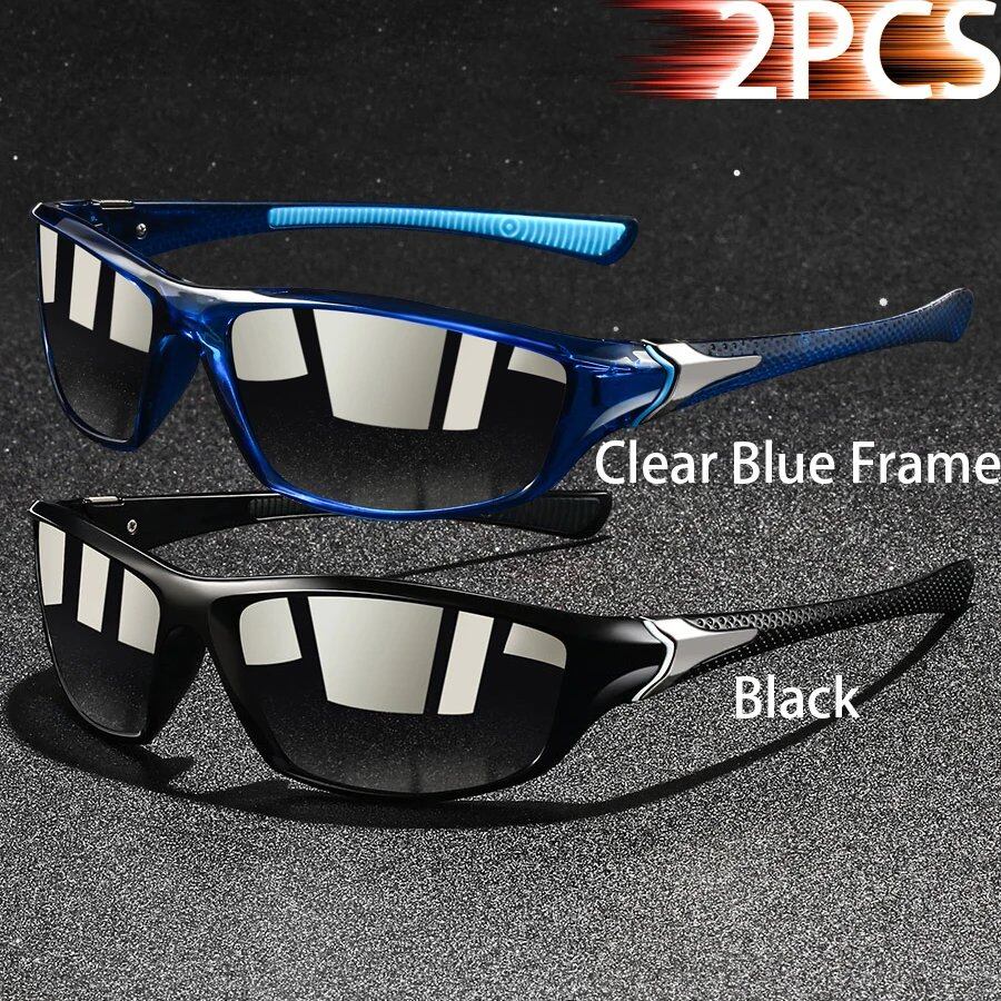 Set of 1, 2, or 3 Retro Sports Sunglasses for Men and Women, Ideal for Fishing, Running, Cycling, Climbing, and Outdoor Sports, UV400 Protection, Anti-Glare Lens Color: Parallel Import