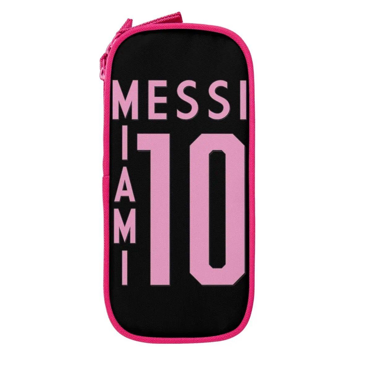 Soccer Messi Pencil Case, Large Capacity, Student Pencil Case, Stationery, School Supplies, Makeup Pouch, Size: L; Parallel Import