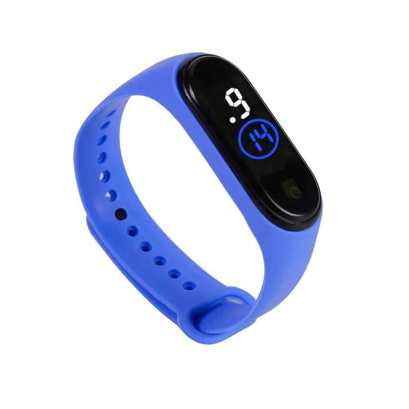 Kids' Fashion Sports Watch, Waterproof LED Digital Wristwatch with Ultra-Lightweight Silicone Slap, Unisex, for Kids and Teens, Parallel Import
