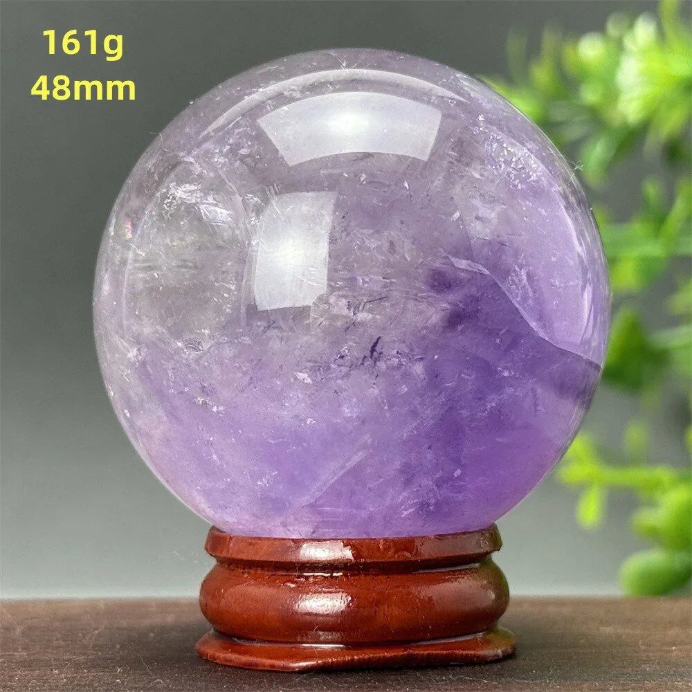天然アメジスト ボール 水晶玉 ホームオフィスデコレーション エネルギー ウィッカ レイキ スピリチュアル 瞑想 魔術 占い カラー: 並行輸入品