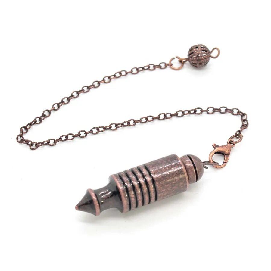 Copper Cone Pendulum - Spiritual Tool for Dowsing, Divination, Energy Work, Meditation, Crystal Reading, and Magick. Metal Color: Imported.