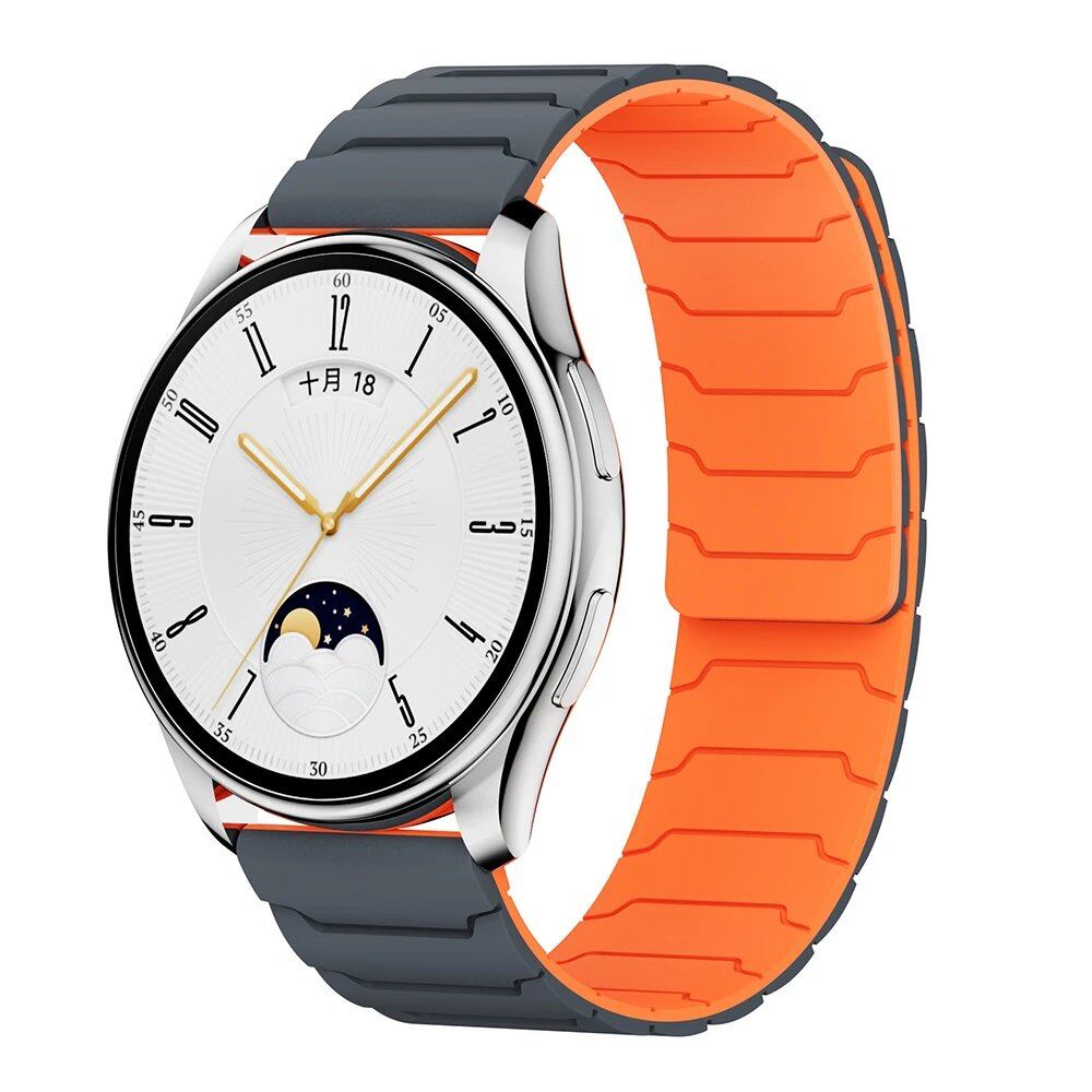 Compatible with Samsung Galaxy Watch 7/6/5/4/3 and Huawei Watch GT5/4/3 Pro (46mm), 22mm/20mm Magnetic Silicone Band, Ultimate Comfort, Band Color: mm, Parallel Import