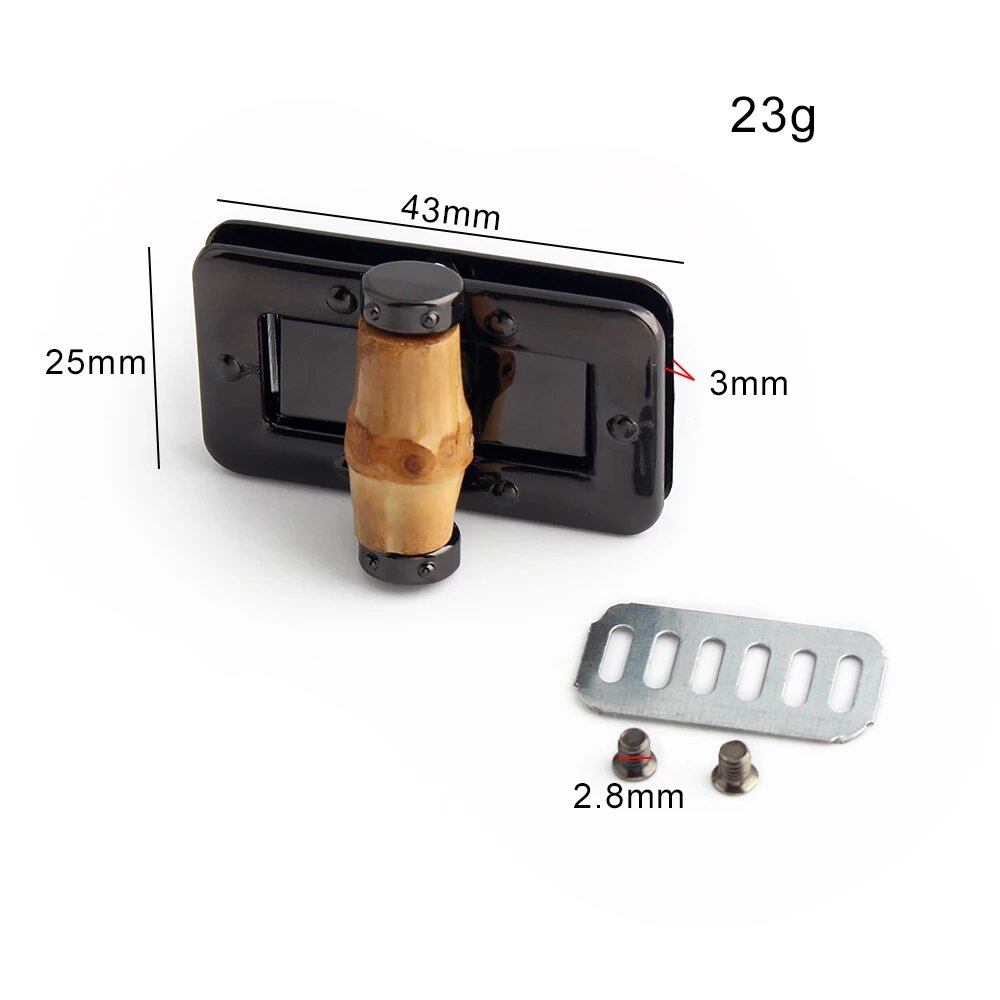2~10個セット 5色展開 43X25mm 61X33mm バッグロック バックル ツイストロック 竹調 ターンロック サイズ: 並行輸入品