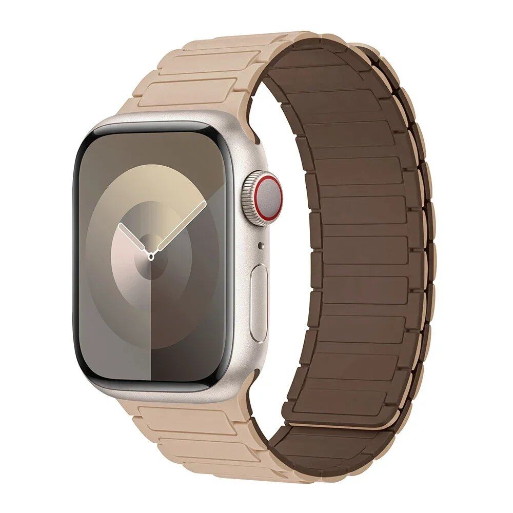 Magnetic Loop Band for Apple Watch, Compatible with 44mm, 40mm, 49mm, 45mm, 41mm, and 38mm Silicone Straps, Compatible with iWatch Series 9/8/7/6/5/4/3/SE/Ultra 2, Parallel Import