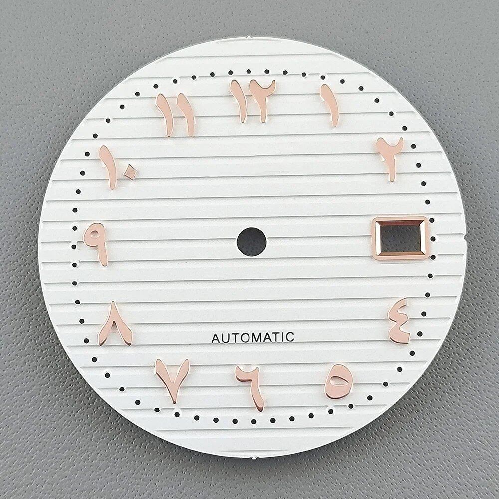 30.5mm Nautilus Arabic Dial (Non-Luminous) for NH35 Movement, Watch Parts, Repair, Color: Parallel Import