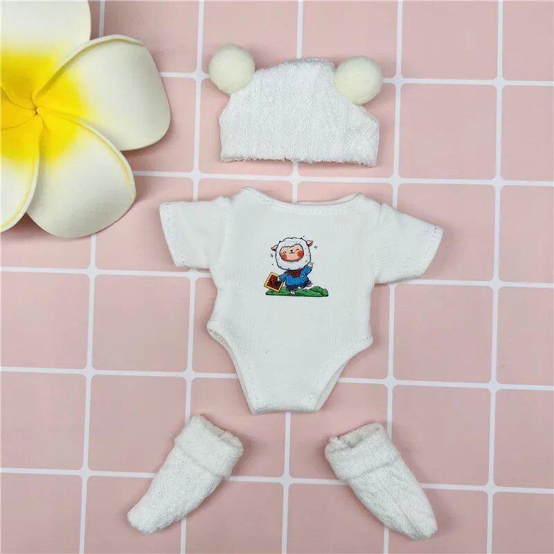 Animal Zodiac Sign 6-inch Mini Reborn Doll Clothes, Cute Baby Doll Outfits, Boy/Girl Doll Au Pair, Parallel Import