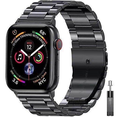 Stainless steel metal strap for Apple Watch, compatible with Ultra/2/9/8/7/6/5/4/3/SE models, sizes 49mm/45mm/44mm/42mm/41mm/40mm, band color: mm, parallel import