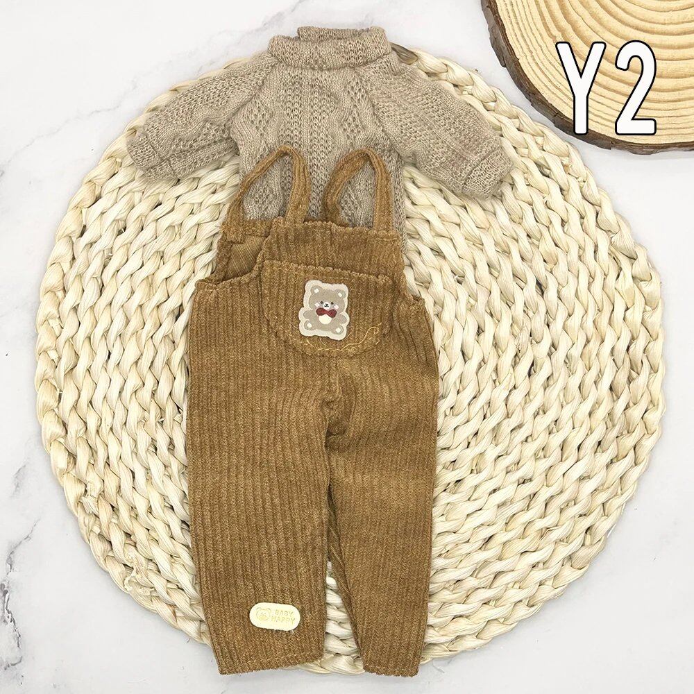 1/6 Scale BJD Doll Clothes Full Set (30cm) Anime Cute Reborn Doll Skirt, Hat, and Head Dress for Girls, Gift, Dress-Up DIY Dollhouse Toy, Parallel Import