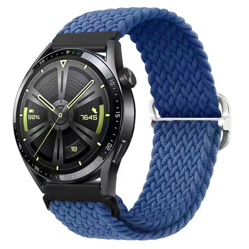 Universal Watch Band, Adjustable Braided Elastic Quick Release Wrist Strap, Compatible with 18mm, 20mm, and 22mm Smartwatches, Compatible with Samsung, Huawei, and Garmin Smartwatches (Imported)
