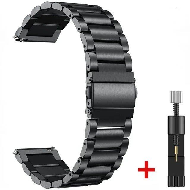 20/22mm Stainless Steel Metal Strap for Huawei Watch GT 4/GT3 (46mm), Samsung Galaxy Watch 6/5/7, and Amazfit GTS/GTR. Band Color: mm. Parallel Import.