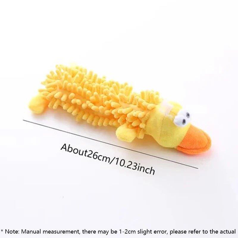 1 Squeaky Dog Chew Plush Toy, Pet Toy, Mop Dog, Frog & Hippo Shape, Teeth Grinding Prevention, Parallel Import