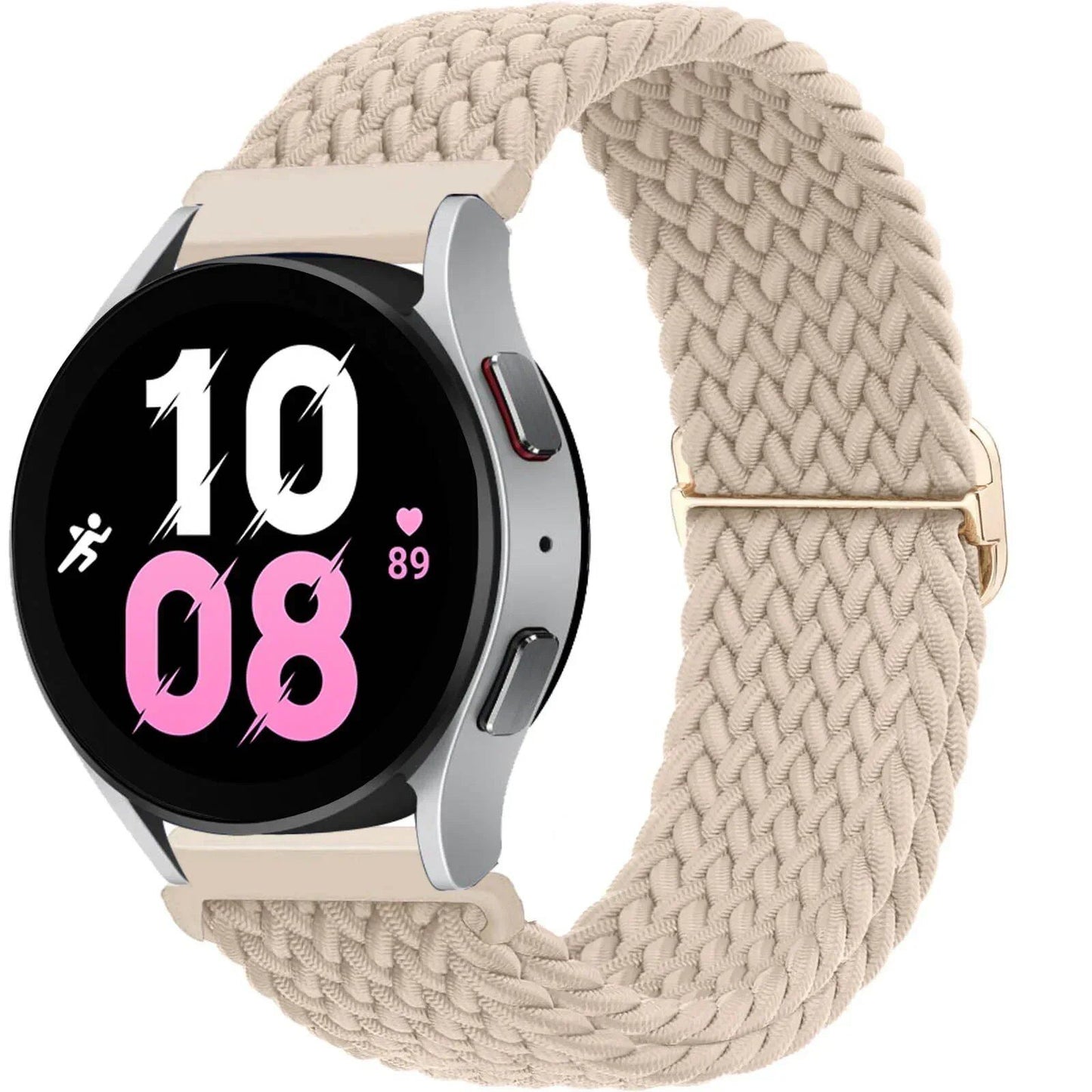 Compatible with Samsung Galaxy Watch 7, 6, 5, and 4 (40mm, 44mm, 6 Classic, 43/47mm), 20mm and 22mm nylon straps. Compatible with Huawei Watch 3 and 4 Pro, Solo Loop woven bands. Band Color: mm; Ships from: Parallel Import.