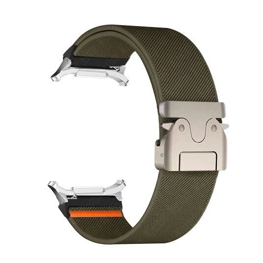 Braided Elastic Bracelet Loop Nylon Strap for Samsung Galaxy Watch 7 Ultra 47mm. Size: Galaxy Ultra 47mm; Band Color: Parallel Import.