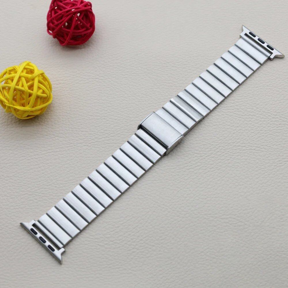 Stainless steel strap for Apple Watch Ultra 2/SE/6/5/4/3 (49mm, 45mm, 44mm, 46mm, 42mm) - Metal wristband. Band color: Parallel import.
