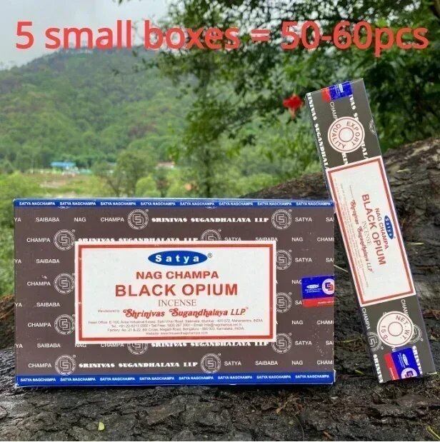 5BOX ナグ チャンパ インドインセンス コレクション サティヤ ハンドメイドスティック 6種類の香り リフレッシュする薬用アロマ ホームメディテーション用 香り: 並行輸入品
