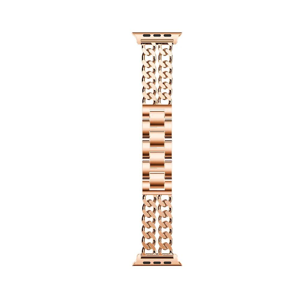 Luxury and elegant women's stainless steel bracelet strap for iWatch Ultra Series 8, 7, 6, 5, 4, and 3. Compatible with 49mm, 41mm, and 45mm models. Parallel import.