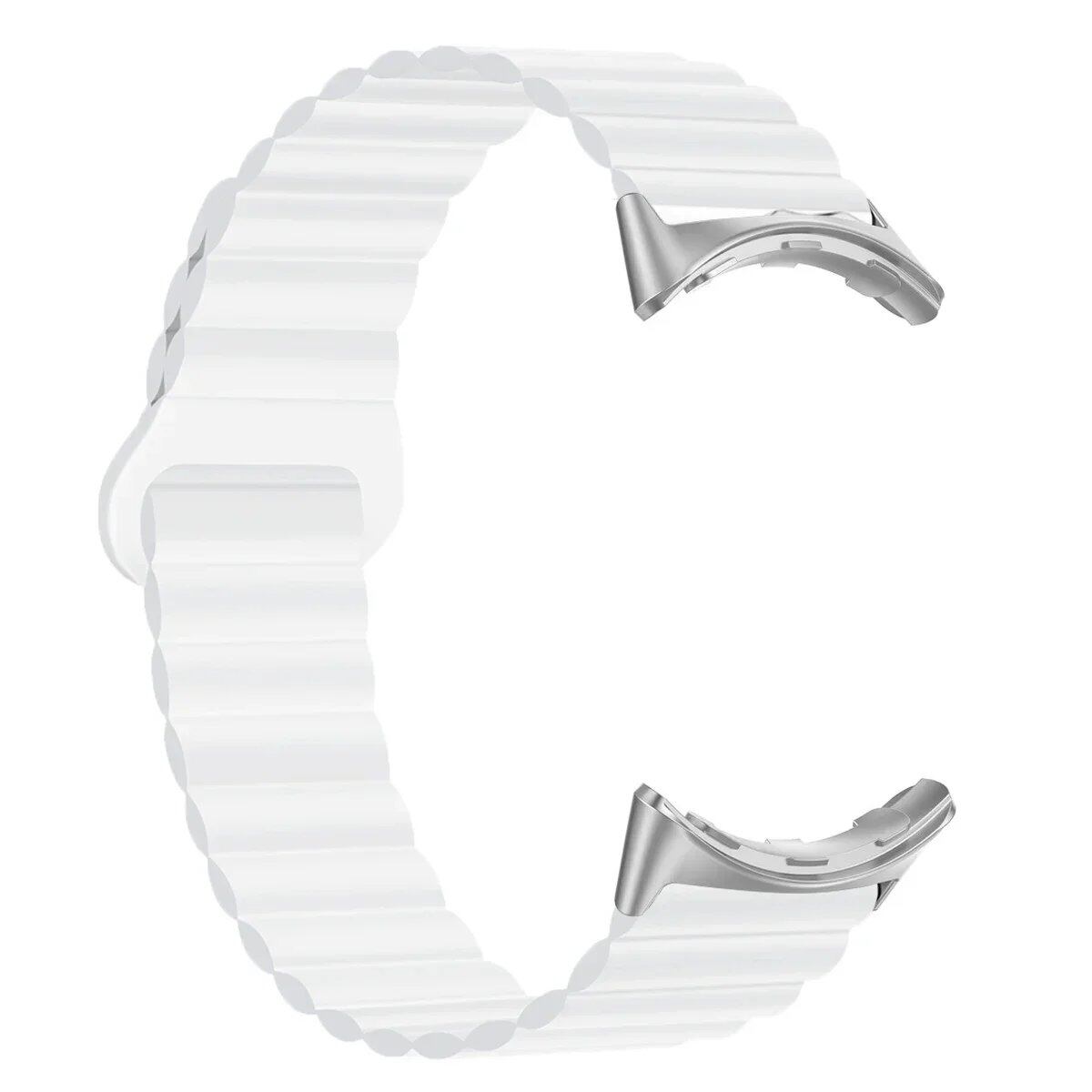 Replacement Magnetic Loop Strap for Google Pixel Watch 1/2, Silicone Sport Band, Band Color: Black, Band Width: Parallel Import