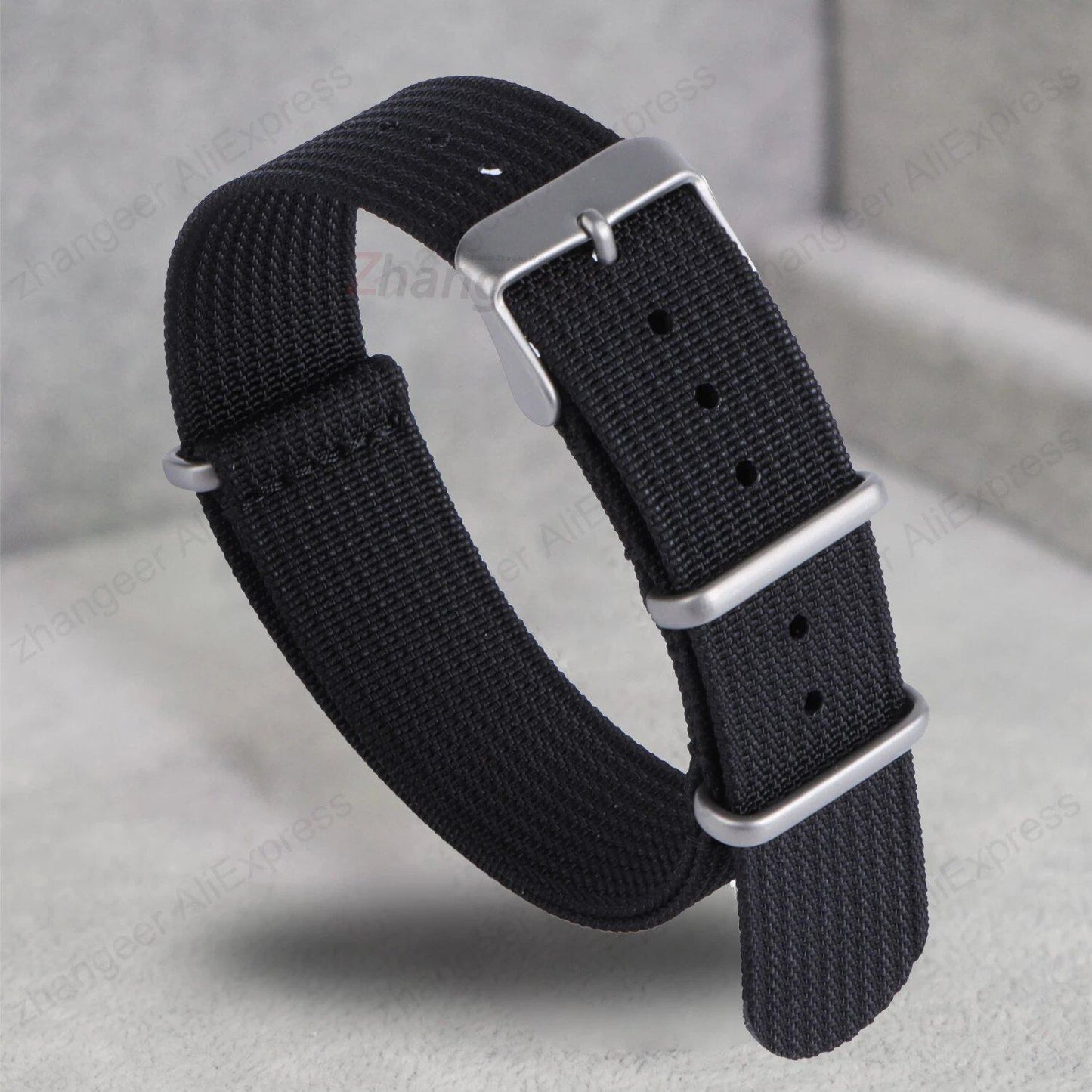 Compatible with NATO all-in-one straps, NATO fine-woven nylon canvas strap, 18mm, 19mm, 20mm, 22mm, military style, breathable and waterproof, size: Parallel import product