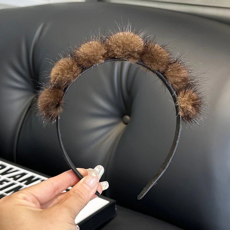 100% 本ミンクファー ヘッドバンド レディース 冬 高級 本毛 ヘアバンド おしゃれ ファーリー ギフト 人気 プレゼント 並行輸入品