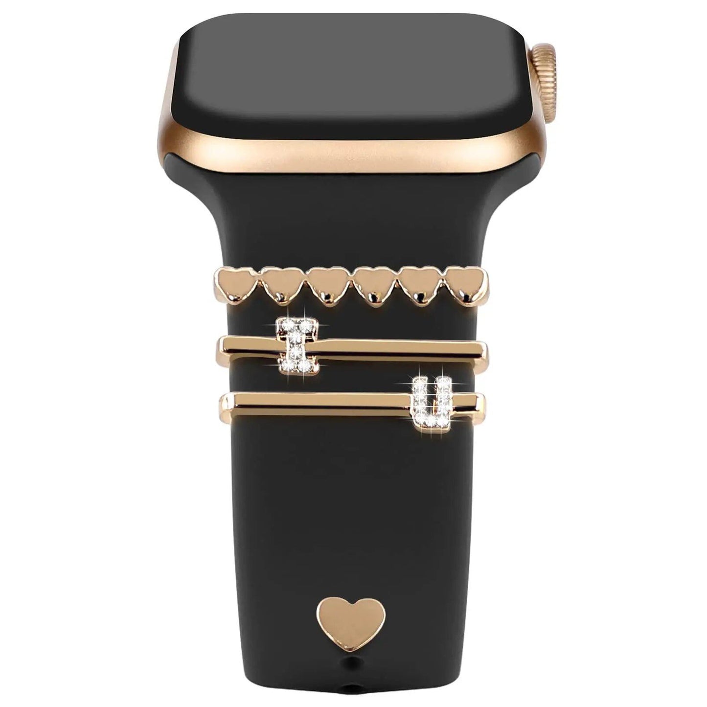 Diamond Jewelry-Embossed Band for Apple Watch Ultra 2, 9, 8, and 7, Compatible with Samsung and Huawei, 20/22mm Bracelet Strap, Band Color: ; Ships from: Parallel Import